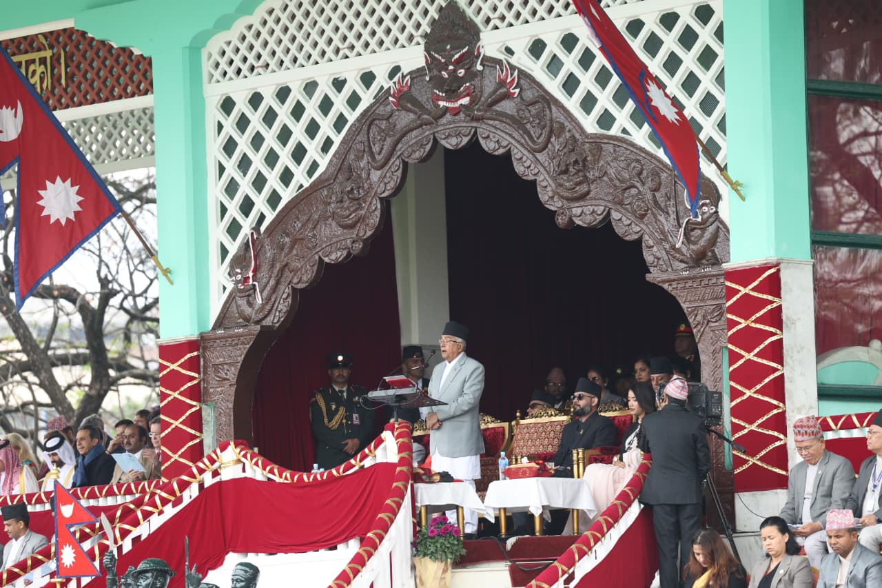प्रधानमन्त्री सहभागी १९औँ गणतन्त्र दिवसमा राष्ट्रपतिले गरे सम्बोधन 