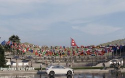 महेन्द्रपुलमा संसारका  झन्डाहरू फहराउने गरी झन्डा पार्क निर्माण गर्दै महानगर
