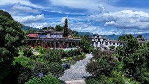 ड्रोनबाट देखिएको काठमाडौंस्थित ‘फुलारी गुम्बा’ (फोटो फिचर)