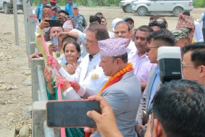 गण्डक पश्चिम नहर सिंचाई आयोजना ‘सेटलिङ्ग बेसिन’को उद्घाटन 