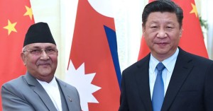 आधा घण्टाका लागि ओली–सी वार्ता तय