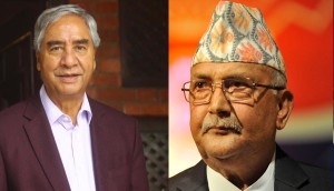 गठबन्धनमा संकट परे पछि ओली-देउवाबिच भेटबार्ता