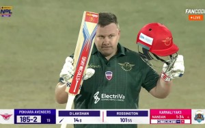 पोखरा एभेन्जर्सका एडम रोसिङटनको शतकमा कर्णाली याक्सलाई २०२ रनको लक्ष्य