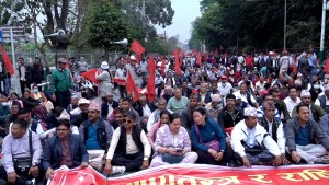 जनमोर्चालको ‘संघीयता खारेज गरौं’ अभियान, भृकुटीमण्डमा सभा