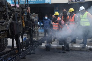 धुलोरहित सडक अभियानमा काठमाडौं महानगर, ढल, सडक मर्मत, कालोपत्रे धमाधम