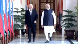 रुसी राष्ट्रपति पुटिनलाई भारतमा भब्य स्वागत, २१ तोपको सलामी 