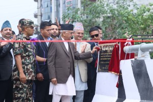 उद्घाटनका क्रममा आकाशबाट यस्तो देखियो ग्वार्को ‘फ्लाइओभर’ (फोटो फिचर)