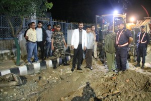 खानेपानीमन्त्री यादवद्धारा राति छड्के अनुगमन तथा निरीक्षण