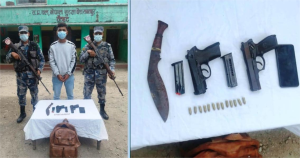 चन्द्रपुरबाट हातहतियार सहित एक युवक पक्राउ 