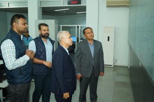 ऊर्जामन्त्री कुलमान घिसिङ विद्युत् भार प्रेषण केन्द्रको अनुगमनमा