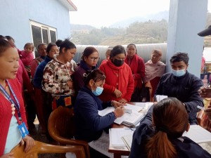 गोदावरी नगरपालिका ६ नं. वडा टिकाभैरवमा महिलाको प्रजनन स्वास्थ्य जाँच्न स्वास्थ्य शिविर