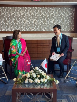 विपी राजमार्ग पुनर्निर्माणमा सघाउन जापानी विदेशराज्यमन्त्रीलाई परराष्ट्रमन्त्री देउवाको आग्रह