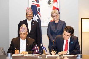 नेपाल र अष्ट्रेलियाबीच व्यापार तथा लगानी सम्झौतामा हस्ताक्षर