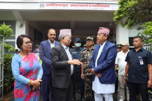 बागमती प्रदेशमा मुख्यमन्त्री र ललितपुर महानगर प्रमुखबीच भेटवार्ता
