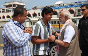 प्रधानमन्त्री मोदीको आइपिएलको कान्छो खेलाडी सूर्यवंशीसँग भेट