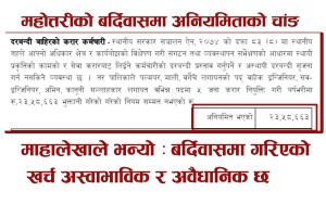 बर्दिवास नगरपालिकामा बेथिति, शीर्षक मिलाएर लाखौँ अनियमितता