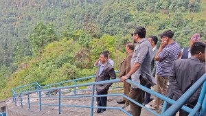 ऊर्जा मन्त्री श्रेष्ठद्वारा कुलेखानी जलविद्युत् ड्यामको निरीक्षण, बाँध जोखिममुक्त