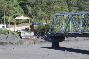 बाढीले बगायो आरुघाटको पुल र स्याउली बजारको सुकुम्बासी बस्ती 