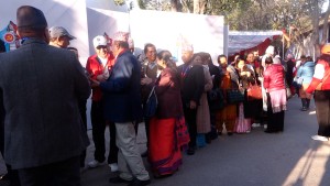 नेकपा एमालेको ११औँ महाधिवेशनको पाँचौँ दिन भृकुटीमण्डपमा मतदान जारी