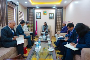 कानुनमन्त्री गौतम र राजदूत म्युलीबिच भेटवार्ता 