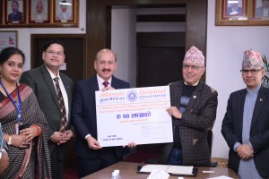 दि ओरिएण्टल इन्स्योरेन्सको भौतिक पूर्वाधार पुनर्निर्माण कोषमा २० लाख सहयोग