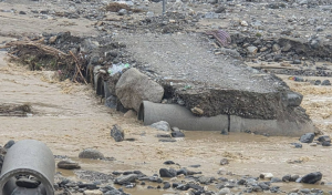 रोशी खोलाको बाढीले बिपी राजमार्ग पूर्ण अवरुद्ध