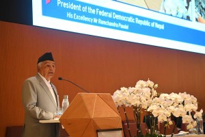 जेनेभामा राष्ट्रपति पौडेलको सम्बोधन, उठाए जलवायु परिवर्तन र श्रमको मुद्दा 