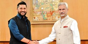 रास्वपा सभापति रवि लामिछाने र भारतीय विदेश मन्त्री एस. जयशंकरबीच भेटवार्ता