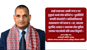 सुरक्षित बस्ती र नदी संरक्षणलाई सहरी विकासको प्राथमिकता बनाउनुपर्छ : डा.आनन्द सिंह भाट