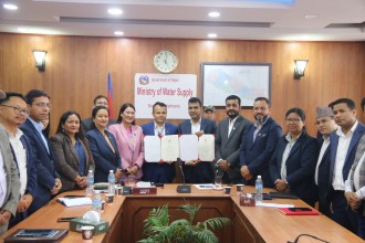खानेपानी मन्त्रालय र कर्णाली प्रदेश जलस्रोत मन्त्रालयबीच सम्झौता