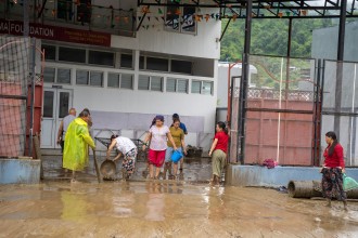 अविरल वर्षाले पोखराका विभिन्न स्थान डुबानमा 