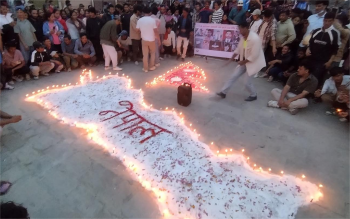 जुम्लामा जेनजीहरुद्वारा मृतकको सम्झनामा दिप प्रज्वलन