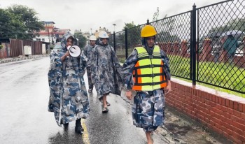 थापाथलीमा सशस्त्र प्रहरीको माइकिङ
