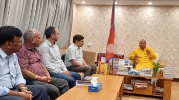 मधेश प्रदेशका मुख्यमन्त्री सिंहसँग भारतको जल शक्ति मन्त्रालयका प्राविधिकहरूको भेट