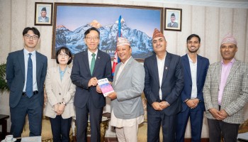 ऊर्जामन्त्री खड्का र कोरियाली राजदूतबीच शिष्टाचार भेट, ऊर्जा सहकार्यका विषयमा छलफल