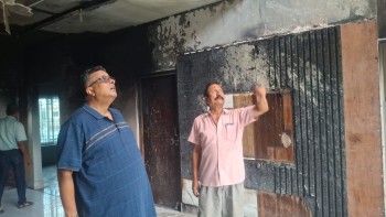 आगजनी र तोडफोड भएका संरचना हेरेर विराटनगरका मेयर कोइराला भक्कानिए
