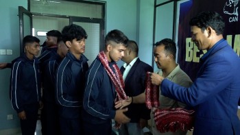 एसीसी मेन्स यू–१६ इस्ट जोन कप खेल्ने नेपाली टोलीको विदाइ 