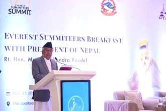 सगरमाथा संरक्षण र दिगो पर्वतारोहण आजको आवश्यकता : राष्ट्रपति पौडेल