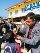 दाँतलाई स्वस्थ राख्न पृथक कार्यक्रम सहित विद्यालय पुग्यो गोदावरी नगर