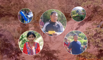 रामेछापको हिलदेवीमा पहिरोले गाउँ नै धसियो, ७८ घर जोखिममा