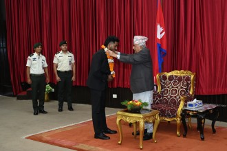 खेलाडीको भविष्य खेल क्षेत्रमा नै सुरक्षित गर्नेतर्फ सरकारले विशेष ध्यान दिनुपर्छ : राष्ट्रपति पौडेल
