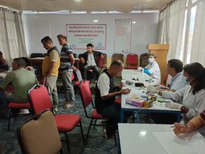 ललितपुरका पत्रकारहरुको स्वास्थ्य परीक्षण