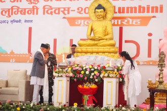 प्रधानमन्त्री ओली लुम्बिनीमा