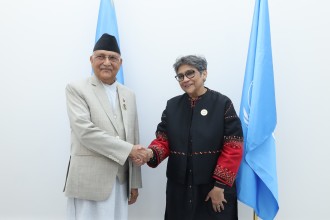 प्रधानमन्त्री र राष्ट्र संघीय उपमहासचिवबीच भेटबार्ता