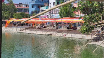 छठ पर्वको तयारी सुरू, पोखरी घाटहरू सजाइँदै 
