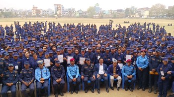 मकवानपुरमा १९१८ जना निर्वाचन प्रहरीलाई बिदाइ