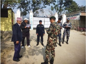 रौतहटमा सुरक्षा व्यवस्था कडा, मतदान केन्द्रको स्थलगत निरीक्षण