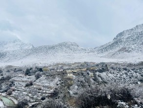 मुस्ताङमा पुनः हिमपात, पर्यटन व्यवसायी र कृषक उत्साहित