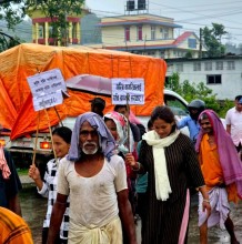 सर्लाहीका सुकुम्बासी पनि आन्दोलित, सरकारविरुद्ध नाराबाजी