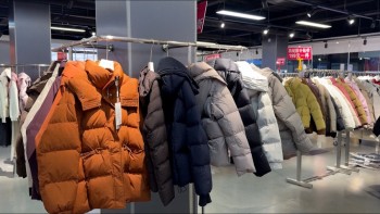 चीनमा डाउन ज्याकेटको उच्च किनमेल, रोजाइमा ४५० ग्राम तौलको हलुका डाउन कोट